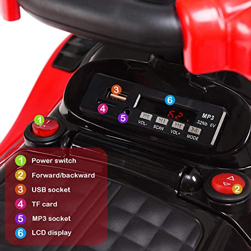 image for Costzon Ride On Push Car, 3 in 1 Licensed Pagani 6V Electric Battery P
