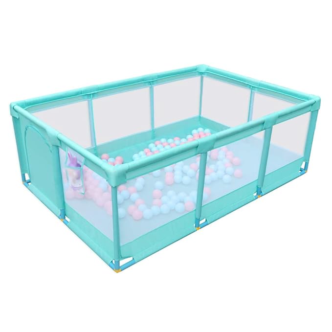 Laufstall Baby Laufstall Play Yard Für Kleinkind Jungen Mädchen, Schutzzaun Spielzeug Indoor Outdoor, Mesh Zelt 100 Bälle (Fa