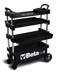Beta C27S Blue Collapsible Tool Cart, 4” Steering