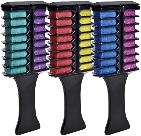 Elera Washable Temporary Hair Color Chalk Hair Color Dye Comb Brush Gel Rainbow for Kids (multicolor)