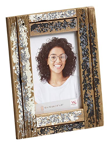 walther design cadre photo creme/bleu 10 x 15 cm Dupla Portrait Frame YA015C