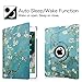 New Case for iPad 9.7 inch 2018 2017/ iPad Air 2 Case - 360 Degree Rotating Stand Protective Cover Smart Case with Auto Sleep/Wake for Apple iPad 5th/6th Generation (Blossom)