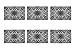 DII Vinyl Lace Placemats Stain Resistant, Set of 6, Black 6 Piece