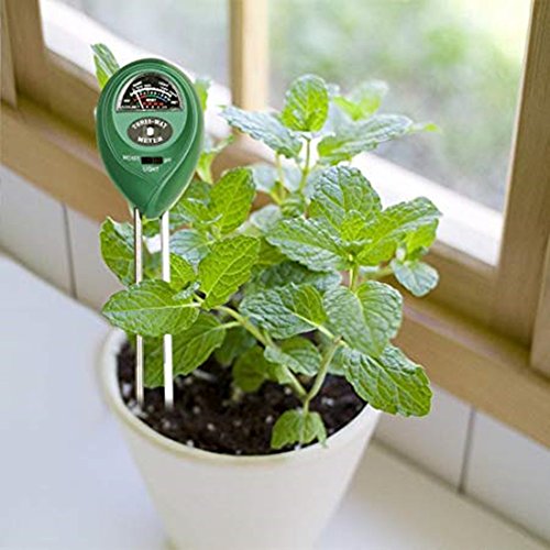 Soil PH Meter Soil Moisture Sensor 3-in-1 Soil Moisture/Light/pH Test Kit for Indoor/Outdoor Plants Care(No Battery Needed)