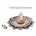UOON Bronze Lotus Flower Incense Stick Burner Holder Ash Catcher(3 in 1), Red