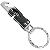 CRKT CRKT Micro Tool &amp; Keychain Sharpener Work Multi-Tool, Black, 9096 | 2Cr13 Steel Blade, GRN Handle, Bottle Opener, Work and EDC Use
