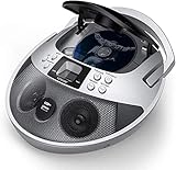 CD Player Portable Boombox with Radio, VENLOIC Portable CD Player with USB, Portable CD Player Bombox with AUX