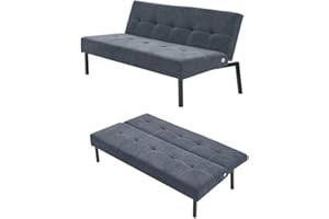 Panana Modern Convertible Futon Sofa Bed for Compact Small Space Living Room Apartment (Grey)