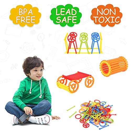 Building Toy, NextX 300 Pieces Educational Building Toy, Toy Stem Learning Set for Boys and Girls Ages  3 4 5 6 7 8 9 10  Year Old Enginnering and Educational Kit - Thumbnail 3