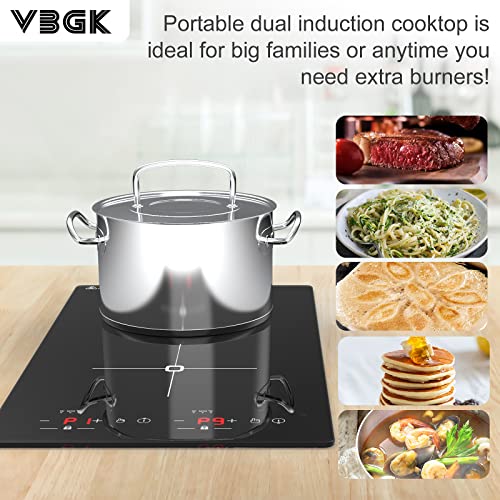 VBGK Double Induction Cooktop, 12 Inch Portable Induction Cooktop with