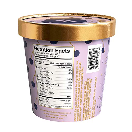 Halo Top Black Cherry Ice Cream,, 16 Ounce (Pack of 8)