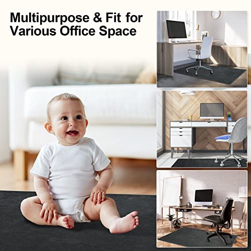 AntiSlip Office Chair Mat for Hardwood Floor/Tile, Cosy Corduroy, Non