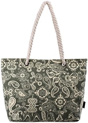 Epokris Womens Large Beach Tote Bag Shopping Bag Shopper Bag with Thick Rope Handle 252 (qingse)