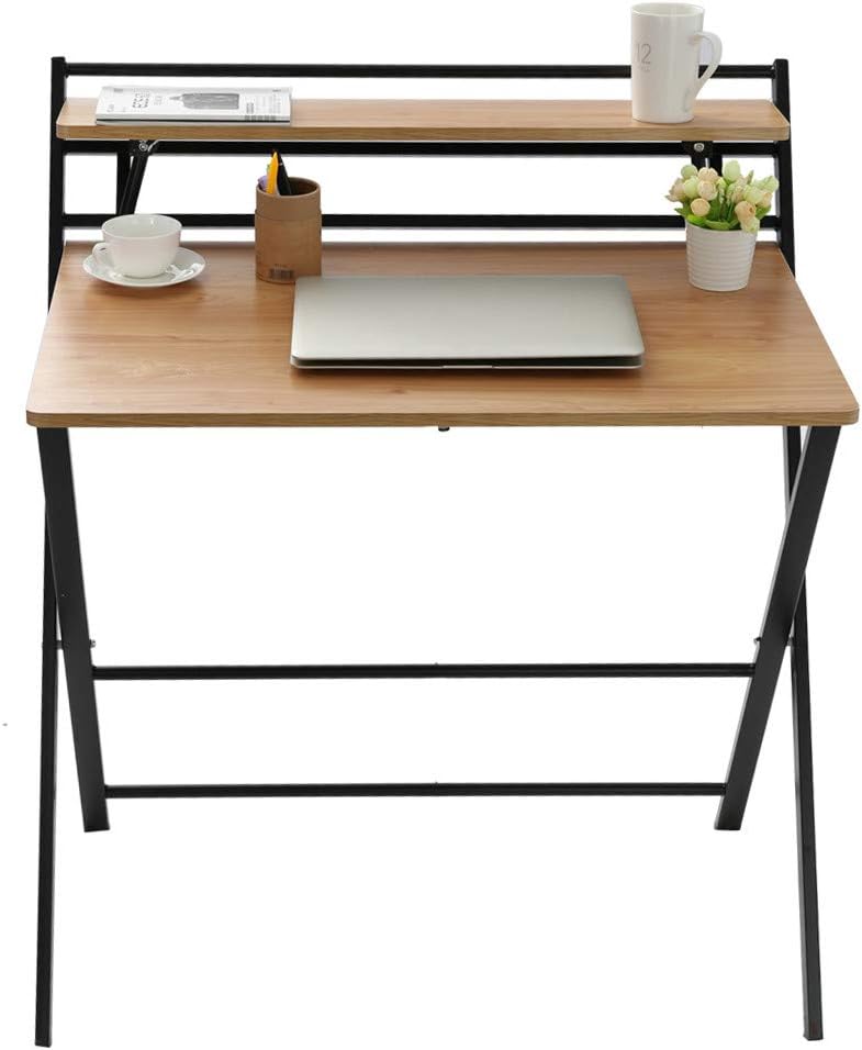 Gocheaper Computer Desk, Folding Study Desk Home Office Desk Simple Laptop Writing Table, No Need To Install, Foldable