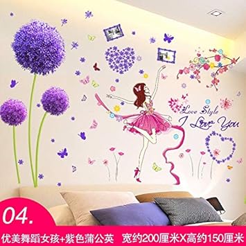 Amazon Com Fefre 3d Romantic Wall Decal Posters Girls