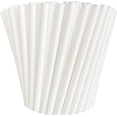 100 Pack Paper Straws White Biodegradable co-Friendly Drinking Bulk for Party Supplies, Bridal/Baby Shower, Birthday, Mixed Drinks, Weddings, Restaurant, Food Service, Drink Stirrer