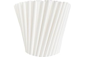 BGJRBY 100 Pack Paper Straws White Biodegradable co-Friendly Drinking Bulk for Party Supplies, Bridal/Baby Shower, Birthday, Mixed Drinks, Weddings, Restaurant, Food Service, Drink Stirrer