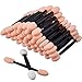 eBoot 150 Pack Disposable Dual Sided Eyeshadow Brush Sponge Tipped Oval Makeup Applicator (Black)
