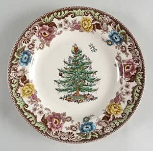 Amazon.com | Spode Christmas Tree Grove Dinner Plate, Fine China