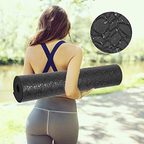 TOPLUS Yoga Mat, Premium 1/4 inch Imprint Non Slip Extra Thick Fitness & Exercise Mat with Carrying Strap, Workout Mat for All Types of Yoga, Pilates and Floor Exercises