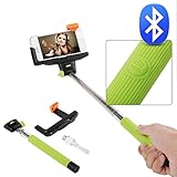 Allmet TM Extendable 2-In-1 Green Self Portrait [Built-in Bluetooth Remote Shutter] Selfie Handheld Stick Monopod With Adjustable Phone Holder USB Charing Port