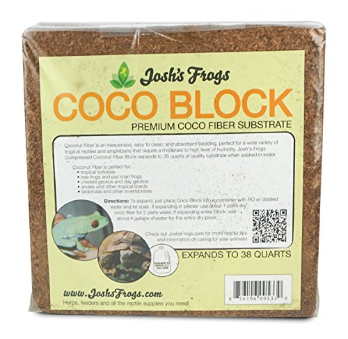 Josh's Frogs Coco Block Fine Coco Fiber (5 kg/38 quarts)
