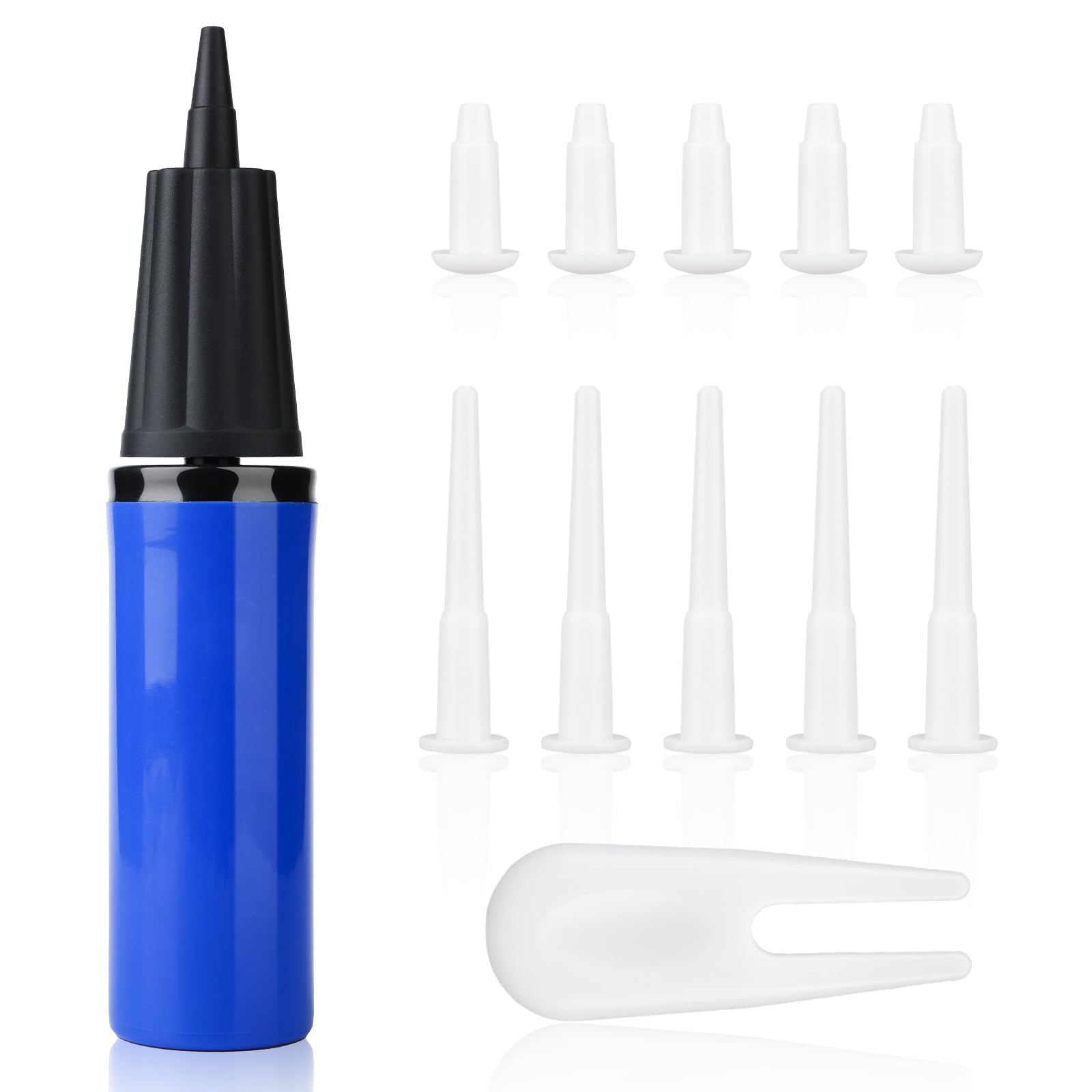 LUTER Exercise Ball Pump Kit, 12pcs Hand Air Pumps for Balls with Exercise Ball Plug Replacement Kit Plastic Hand Pump for Inflatables Swimming Ring Yoga Ball