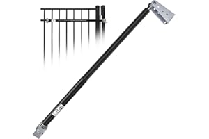 AFFECTNIANLY TB400 Outdoor Heavy Duty Gate Closer for Gates 44 to 72 Inches in Width and 95 to 195 Pounds in Weight, High Grade Hydraulic Gate Closer, Black