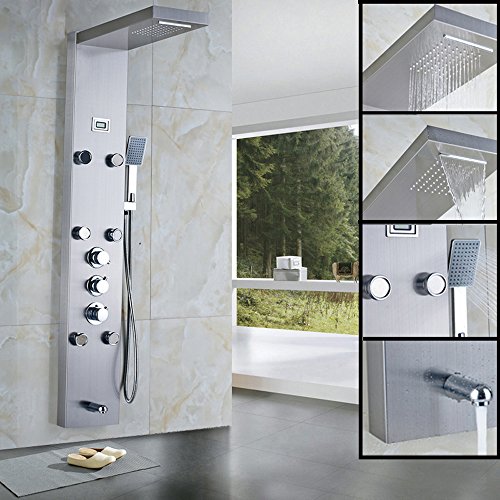 Votamuta stainless steel rainfall shower panel rain mas…