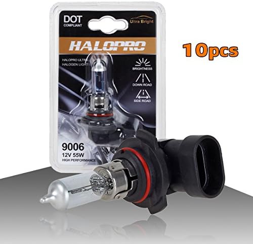 Partsam 10pcs HaloPro High performance Halogen bulb 9006 HB4 for Low beam/Fog driving light Perfectly replace OE bulb