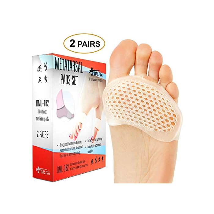 Ball of Foot Cushions - Metatarsal Pads Forefoot Pad - Metatarsal Cushion Morton’s Neuroma - Metatarsal Foot Pads - Gel…