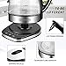 Queen Sense Upgraded Glass Electric Water Kettle with 5 Temperature Settings, 12 Hours Keep Warm Function,1.7 L / 7 Cups Large Capacity Illuminating Cordless Tea Kettle, 1500 W Fast Water Boiler