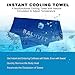 Balhvit Cooling Towel, Cool Towel for Instant Cooling Relief, Chilling Neck Wrap, Ice Cold Scarf for Men & Women, 40x12, Microfiber Bandana, Evaporative Chilly Towel for Yoga Golf Sports, Dark Blue