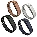 4PCS EPYSN Compatible Fitbit Flex Band,Silicone Replacement Wristband For Fitbit Flex Bracelet Sport Bands with Metal Watch Band Buckle Large/Small Grey-Black-Brown-Navy