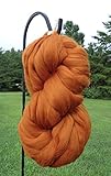 Cinnamon Spice Wool Top Roving Fiber Spinning, Felting Crafts USA (4oz)