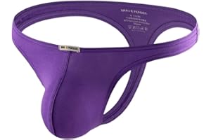 DKEGIFF Mens Thong Underwear Sexy G String Stretchy All Day Comfort Male Lingerie Solid Bikini T Back Pants