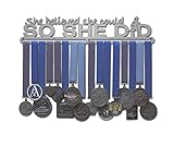 Allied Medal Hangers - She Believed She Could So She Did - Medal Hanger Holder Display Rack - Multiple Hang Up to 90 Medals!