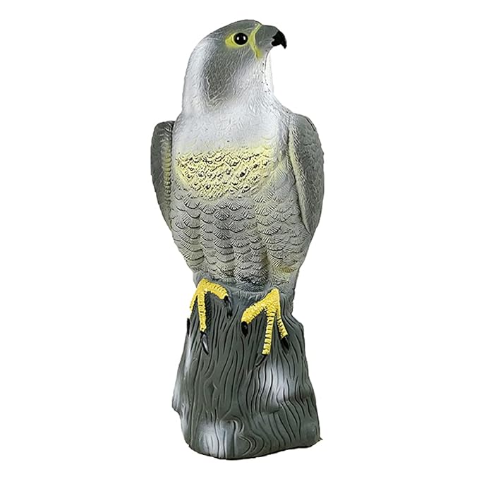 UPKOCH Scarecrow Eagle Falcon Hawk Decoy Statue Pest Garden Protectors