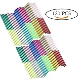Multicolored Hot Glue Gun Sticks Glitter Bling-bling Hot Melt Glue Sticks Mini 7 mm X 100 mm 120PCS with 12 Colors for DIY Art Craft/PDR - By Huaing
