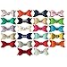 Yazon Baby Faux Leather Bows Hair Clips Toddler Girls Hair Bows Hair Pins Pigtail Bows for Kids 20Pcs