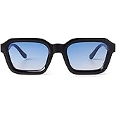 ADE WU Trendy Square Sunglasses for Women Men, Unique Designer Inspired 70s 80s Stylish Square Frame Sun Glasses