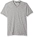 Perry Ellis Men's Texture Slub V-Neck Tee Shirt, Monument, Extra Extra Large