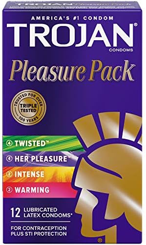 Trojan Pleasure Pack Lubricated Condoms 12ct Amazon Com Au Health Personal Care