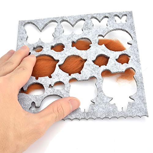 image for Emivery 7Pcs Needle Felting Applique Mold Mould Template Stencil Begin