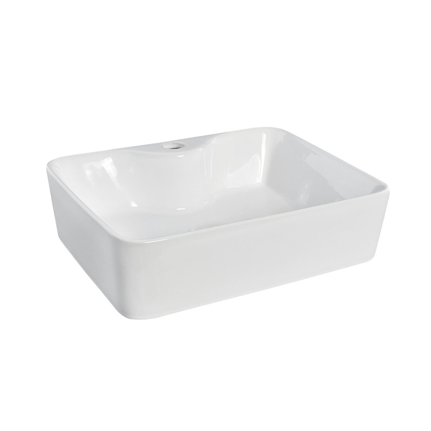 Nuie NBV119 Rectangular Vessel, White, 480 mm