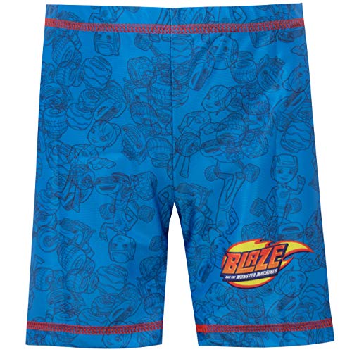 Blaze and the Monster Machines Boys' Blaze and Crusher Two Piece Swim Set Size 4 Blue