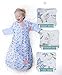 OuYun Baby Sleeping Bag Single Layer Cotton Wearable Blanket Spring Autumn, Small