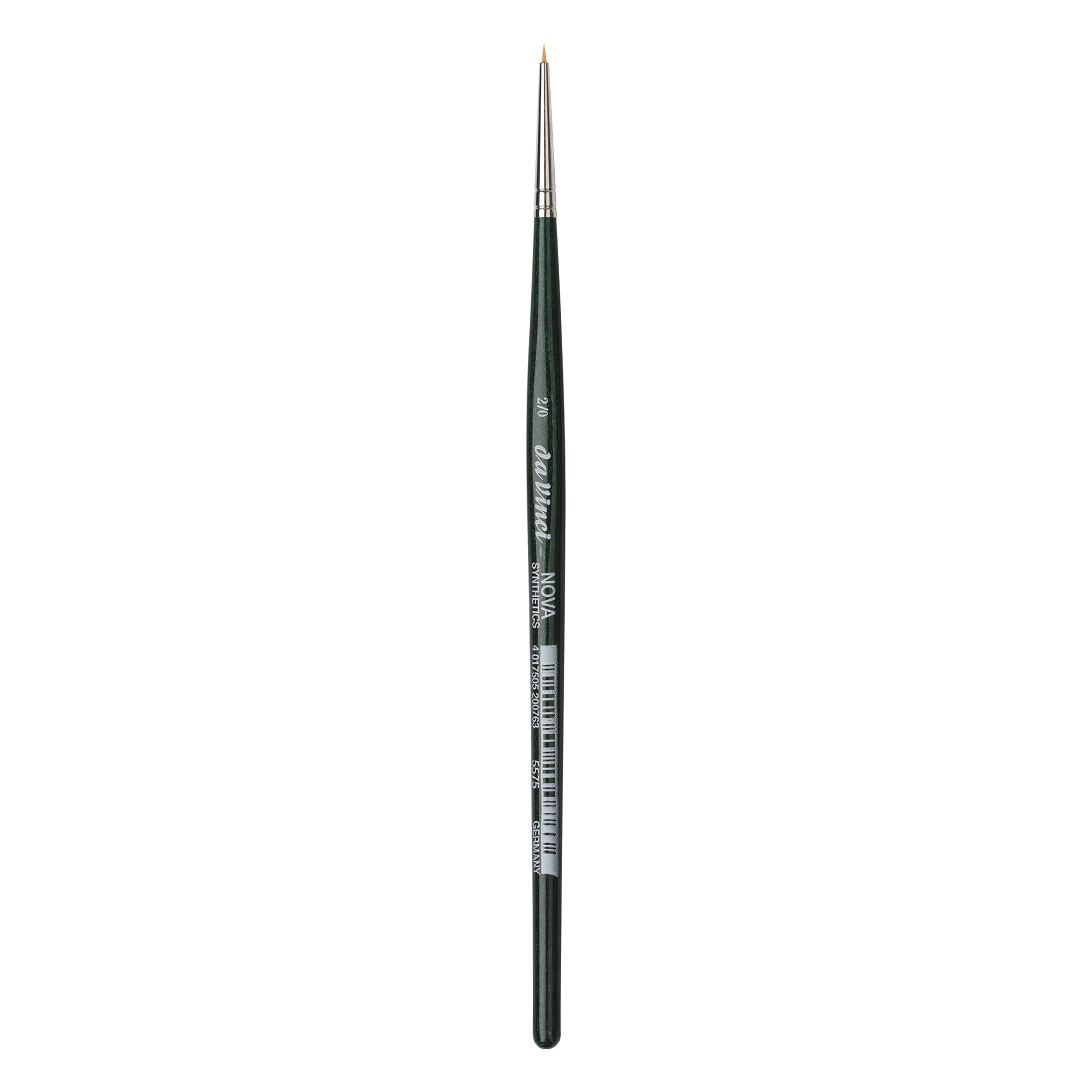Da Vinci 5575 Series Retouching Number-2 Brush, Synthetic Fiber, Green, 17 x 0.11 x 30 cm