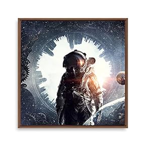 Framed Canvas Home Artwork Decoration Outer Space Canvas Wall Art for Living Room, Bedroom - 16x16 inches