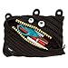 ZIPIT Grillz Pencil Case for Kids, Cute 3-Ring Binder Pencil Pouch for Boys, Girls and Teens, Stationery Bag for School ,Black